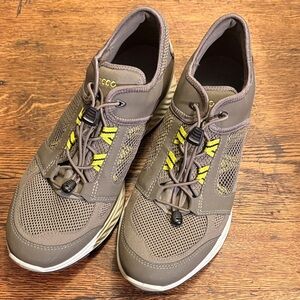 ECCO Men's Brown and Yellow Athletic Shoes